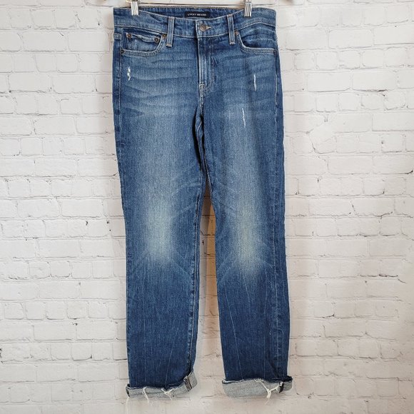 Lucky Brand Denim - Lucky Brand Distressed Mid Rise Straight Sweet Size 4 27A